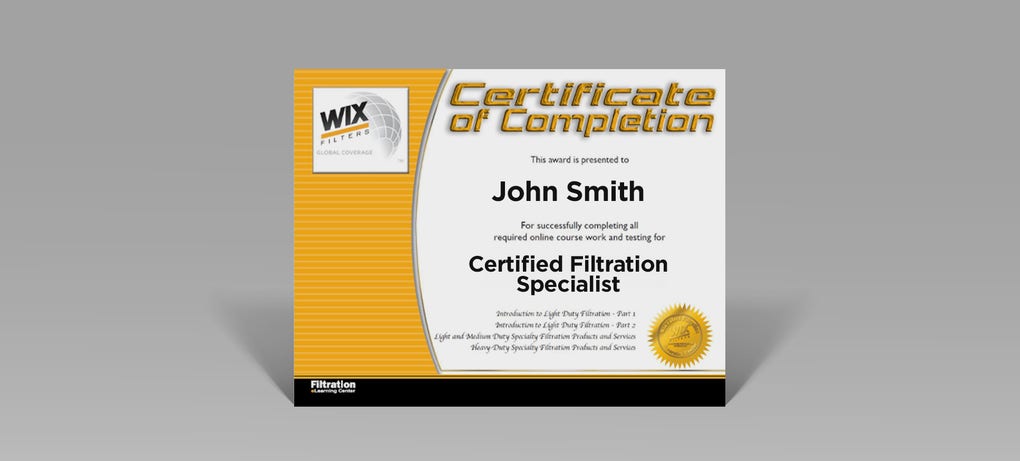 Filtration Training Course WIX Filters eLearning Center