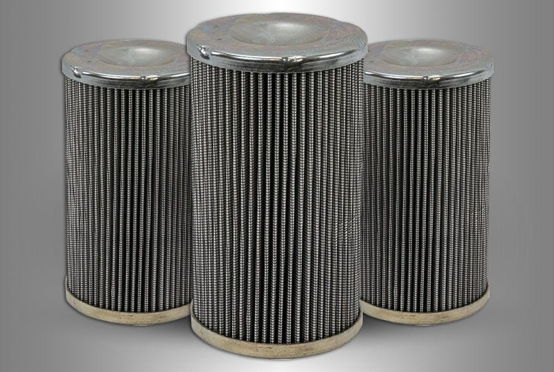Industrial engine with filter